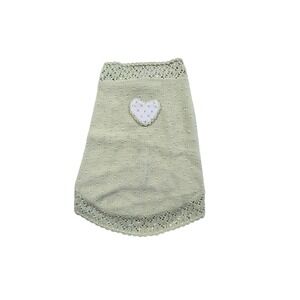 Oscar Newman‎ Green Knit Sequin Dog Sweater Vest Size L